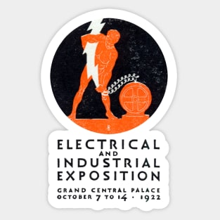 1922 Electrical Industrial Exposition Sticker